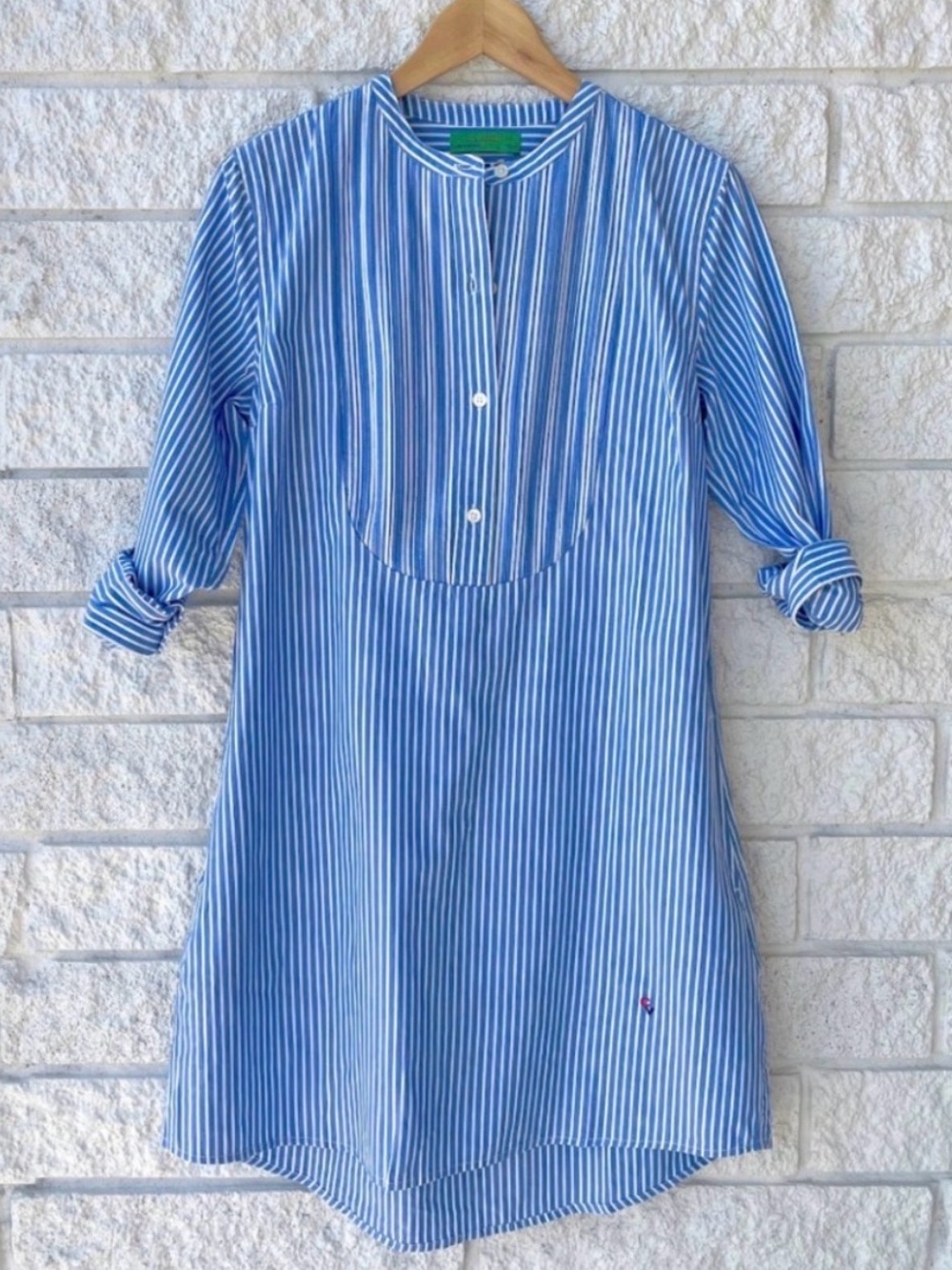 Clare V Le Tux Dress - Blue & Cream Stripe / S $365